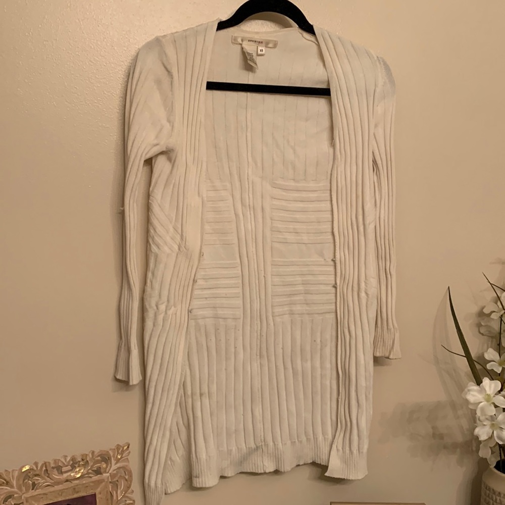 Long sleeve cream fitted cardigan Nordstrom